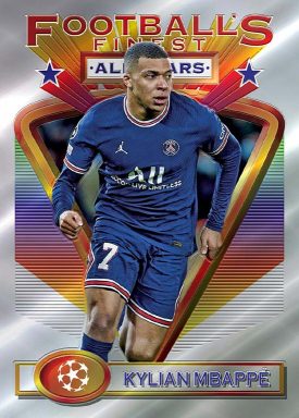 2021-22 TOPPS Finest Flasbacks UEFA Champions League Soccer Cards - Base Card Mbappe