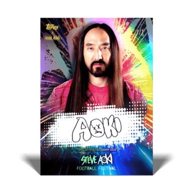 2021-22 TOPPS Football Festival by Steve Aoki UEFA Champions League Soccer Cards - Steve Aoki Football Festival Autograph Card