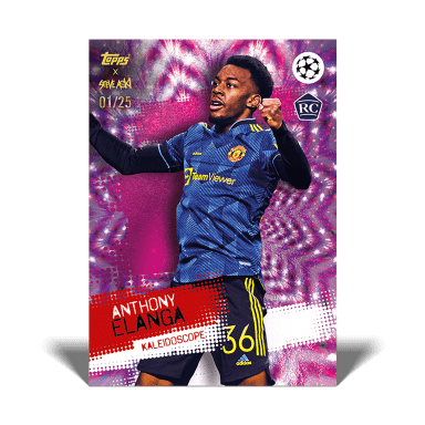 2021-22 TOPPS Football Festival by Steve Aoki UEFA Champions League Soccer Cards - Anthony Elanga Kaleidoscope