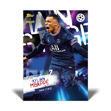 2021-22 TOPPS Football Festival by Steve Aoki UEFA Champions League Soccer Cards - Mbappé Main Stage