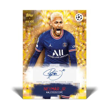 2021-22 TOPPS Football Festival by Steve Aoki UEFA Champions League Soccer Cards - Neymar Jr Keildoscope Autograph Card