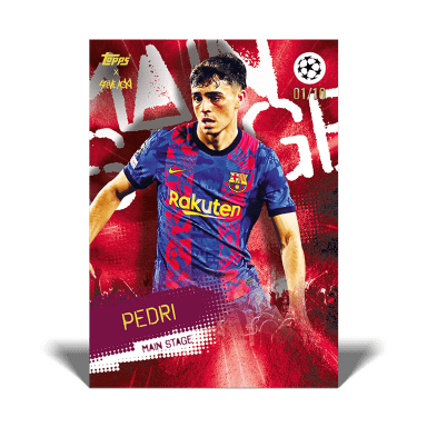2021-22 TOPPS Football Festival by Steve Aoki UEFA Champions League Soccer Cards - Pedri Main Stage
