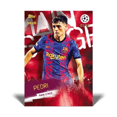 2021-22 TOPPS Football Festival by Steve Aoki UEFA Champions League Soccer Cards - Pedri Main Stage