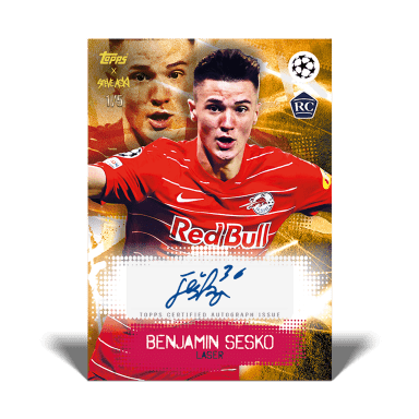 2021-22 TOPPS Football Festival by Steve Aoki UEFA Champions League Soccer Cards - Benjamin Sesko Laser