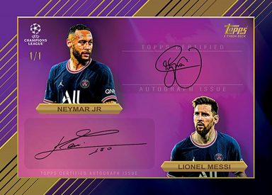 2021-22 TOPPS Gold UEFA Champions League Soccer Cards - Dual Autograph Card