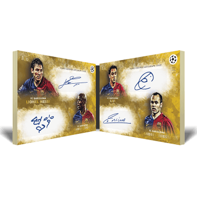 2021-22 TOPPS Inception UEFA Club Competitions Soccer Cards - Quad Book Autograph Barcelona