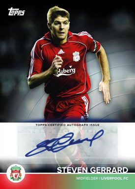 2021-22 TOPPS Liverpool FC Official Team Set Soccer Cards - Base Autograph Steven Gerrard