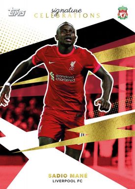 2021-22 TOPPS Liverpool FC Official Team Set Soccer Cards - Signature Celebration Sadio Mané