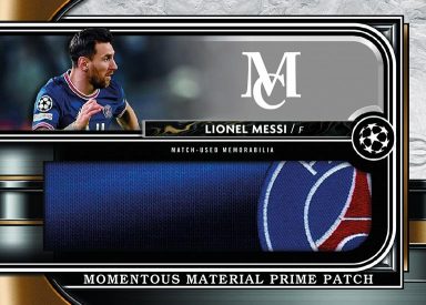 2021-22 Topps Museum Collection UEFA Champions League Soccer - Momentous Material Prime Patch Relic Card