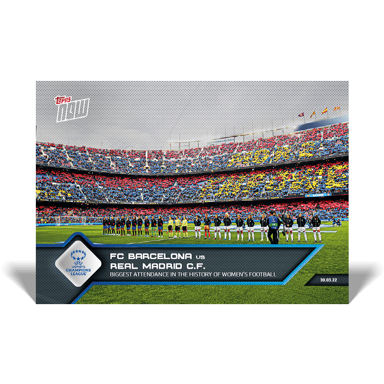 2021-22 TOPPS Now UEFA Women's Champions League Soccer Cards - Card 001 - Front