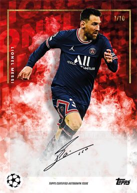 2021-22 TOPPS Platinum José Mourinho Curated UEFA Club Competitions Soccer Cards Set - Analysis Autograph Messi