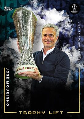 2021-22 TOPPS Platinum José Mourinho Curated UEFA Club Competitions Soccer Cards Set - Trophy Lift 2017