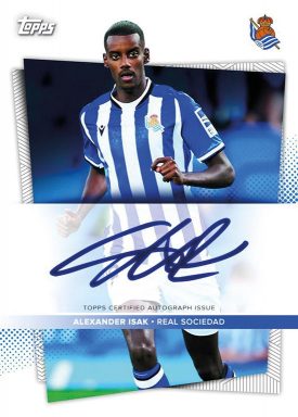 2021-22 TOPPS Real Sociedad Official Team Set Soccer Cards - Isak Autograph