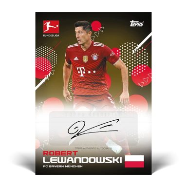 TOPPS Bundesliga International Stars 2021/22 Soccer Cards - Lewandowski Autograph
