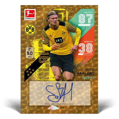 TOPPS Bundesliga Match Attax Chrome 2021/22 Soccer Cards - Haaland Autograph