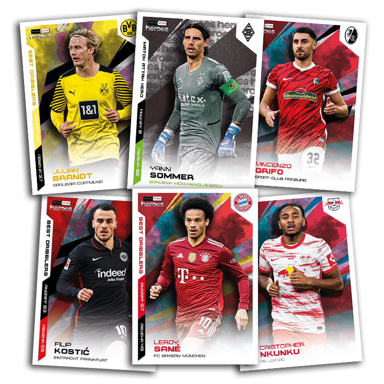 TOPPS Bundesliga Match Attax Heroes 2021/22 Soccer Cards - Cards Pack 7