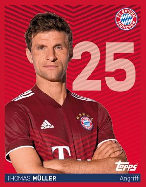 TOPPS FC Bayern München 2021/22 Sticker - Müller