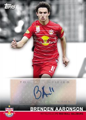 TOPPS FC Red Bull Salzburg 2021/22 Team Set - Autograph Card Aaronson