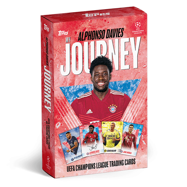 TOPPS My Journey - Alphonso Davies Curated UEFA Champions League 2021/22 Soccer Cards Set - Box