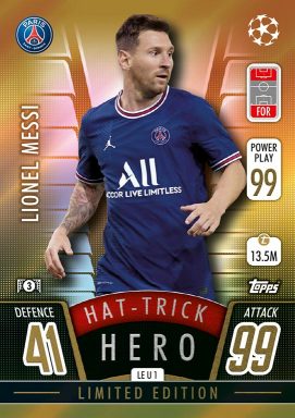TOPPS UEFA Champions League Match Attax 2021/22 - Hat-trick Hero Limited Edition Card