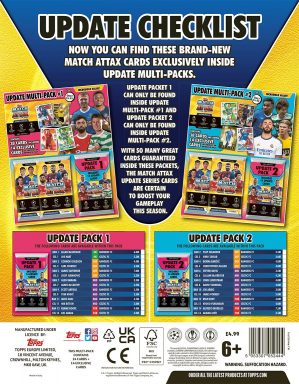 TOPPS UEFA Champions League Match Attax 2021/22 - Update Multipack Checklist Scotland