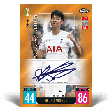 TOPPS UEFA Champions League Match Attax Chrome 2021/22 Soccer Cards - Autograph Card Son