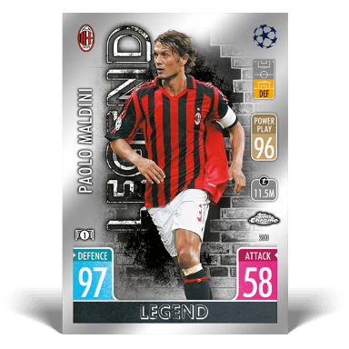 TOPPS UEFA Champions League Match Attax Chrome 2021/22 Soccer Cards - Legend Card Maldini