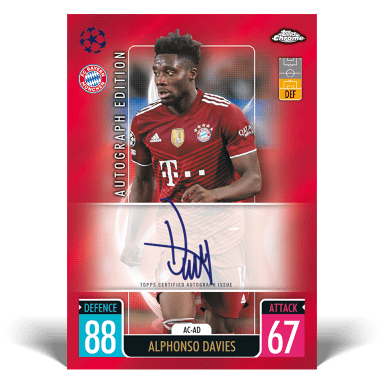TOPPS UEFA Champions League Match Attax Chrome 2021/22 Soccer Cards - Autograph Card Davies