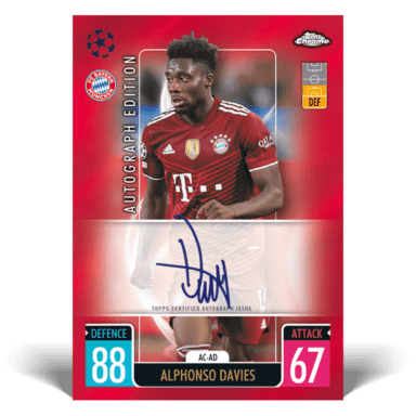 TOPPS UEFA Champions League Match Attax Chrome 2021/22 Soccer Cards - Autograph Card Davies
