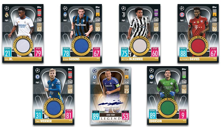 TOPPS UEFA Champions League Match Attax 2021/22 Trading Card Game - Relic & Autograph Cards