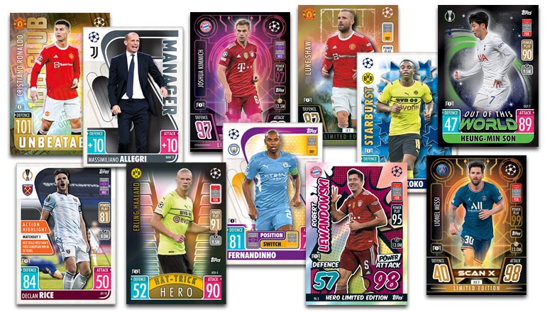 TOPPS UEFA Champions League Match Attax 2021/22 Trading Card Game - Cards