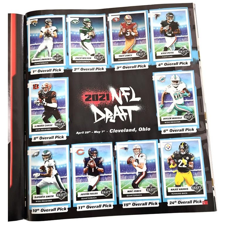 2021 Panini NFL Sticker & Card Collection Checklist, Set Info, Box