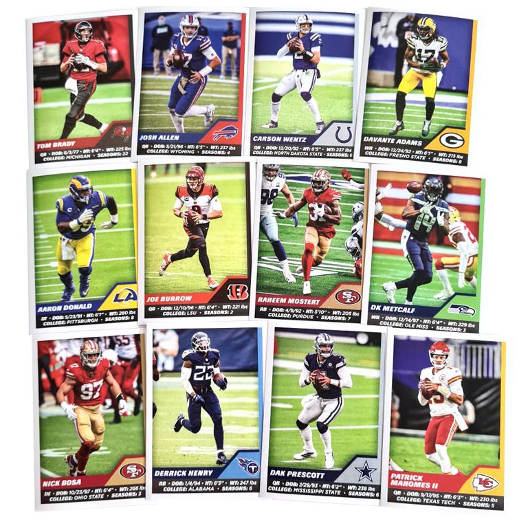 2021 NFL Album with 3x Packs Sticker and Card Collection Panini