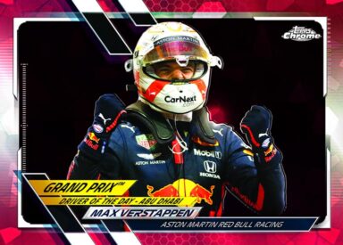 2021 TOPPS Chrome Sapphire Edition Formula 1 Racing Cards - Base Card Verstappen Padparadscha Parallel