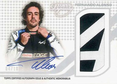 2021 TOPPS Dynasty Formula 1 Racing Cards - Autograph Patch Card Alonso