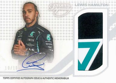 2021 TOPPS Dynasty Formula 1 Racing Cards - Autograph Patch Card Hamilton