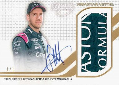2021 TOPPS Dynasty Formula 1 Racing Cards - Autograph Patch Card Vettel