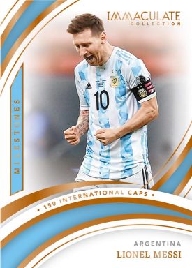 2022-23 PANINI Immaculate Collection Soccer Cards - Milestone Insert Messi
