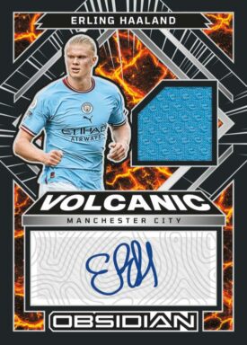 2022-23 PANINI Obsidian Soccer Cards - Volcanic Materials Signatures Haaland