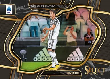 2022-23 PANINI Select Serie A Soccer Cards - Base Card Field Level Black Parallel Vlahovic