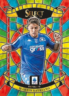 2022-23 PANINI Select Serie A Soccer Cards - Stained Glass Insert Satriano