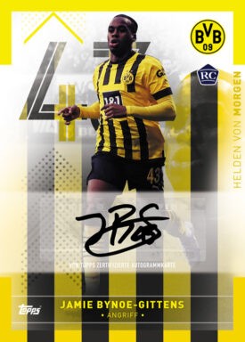 2022-23 TOPPS Borussia Dortmund Helden in Schwarzgelb Official Team Set Soccer Cards - Helden von Morgen Autograph Bynoe-Gittens