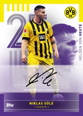 2022-23 TOPPS Borussia Dortmund Helden in Schwarzgelb Official Team Set Soccer Cards - Helden von Heute Autograph Süle