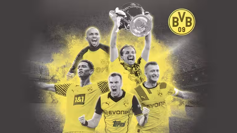 2022-23 TOPPS Borussia Dortmund Helden in Schwarzgelb Official Team Set Soccer Cards - Header