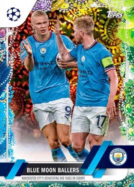 2022-23 TOPPS Carnaval Edition UEFA Club Competitions Soccer Cards - Base Combo Card Blue Moon Ballers