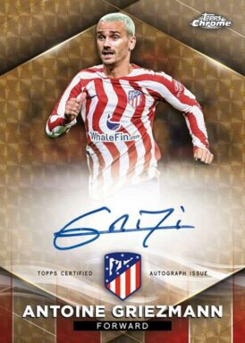 2022-23 TOPPS Chrome Atlético de Madrid Soccer Cards - Autograph Parallel Antoine Griezmann