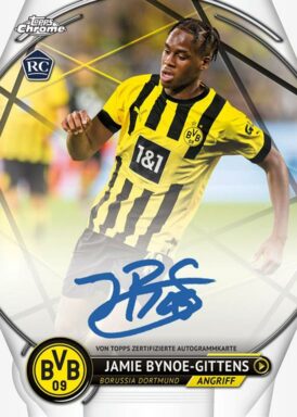2022-23 TOPPS Chrome Borussia Dortmund Soccer Cards - Autograph Card Jamie Bynoe-Gittens