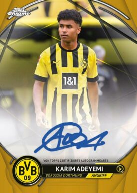 2022-23 TOPPS Chrome Borussia Dortmund Soccer Cards - Autograph Parallel Karim Adeyemi