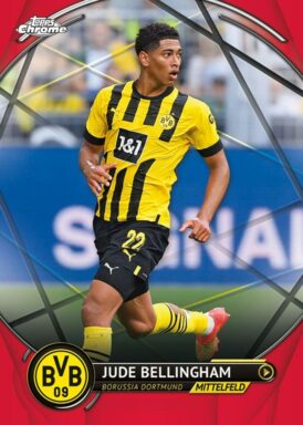2022-23 TOPPS Chrome Borussia Dortmund Soccer Cards - Base Parallel Jude Bellingham