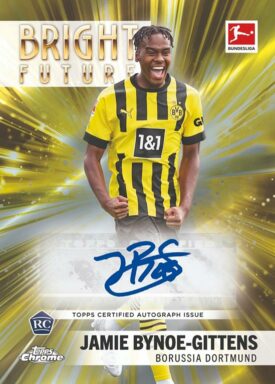 2022-23 TOPPS Chrome Bundesliga Soccer Cards - Bright Future Autograph Jamie Bynoe-Gittens